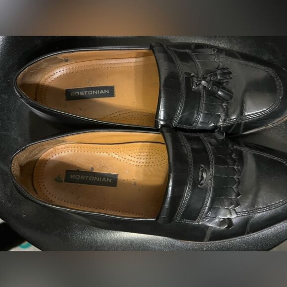 Bostonian Classic First Flex Wingtip Tassel Loafers Black Mens Size 9.5 - Picture 13 of 15